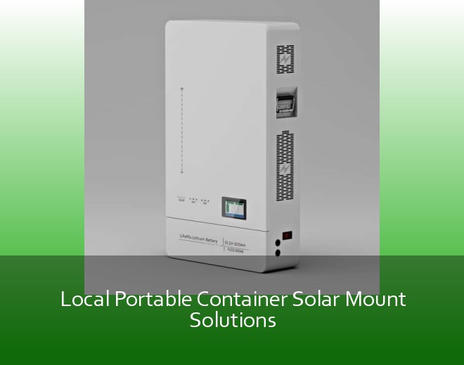 Local Portable Container Solar Mount Solutions